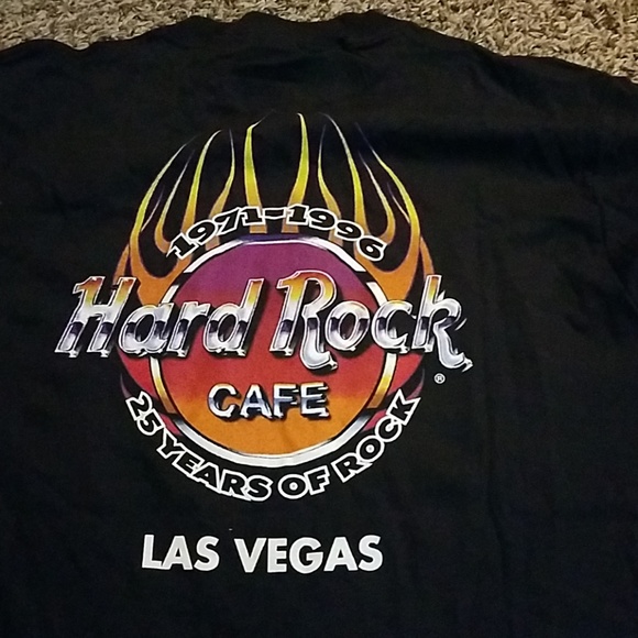 Unisex adult Hard Rock Cafe Vegas backprint T-shirt - Picture 4 of 4